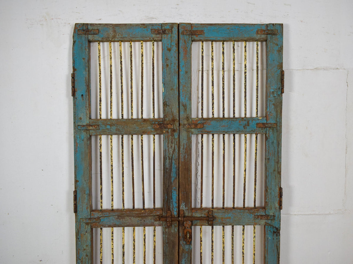 Pair of Antique Vintage Indian Doors Shutters