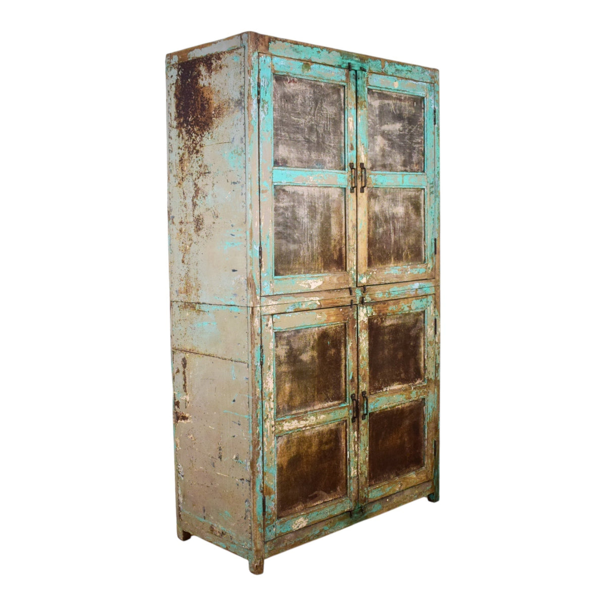Large Vintage Rustic Wooden Cupboard Cabinet