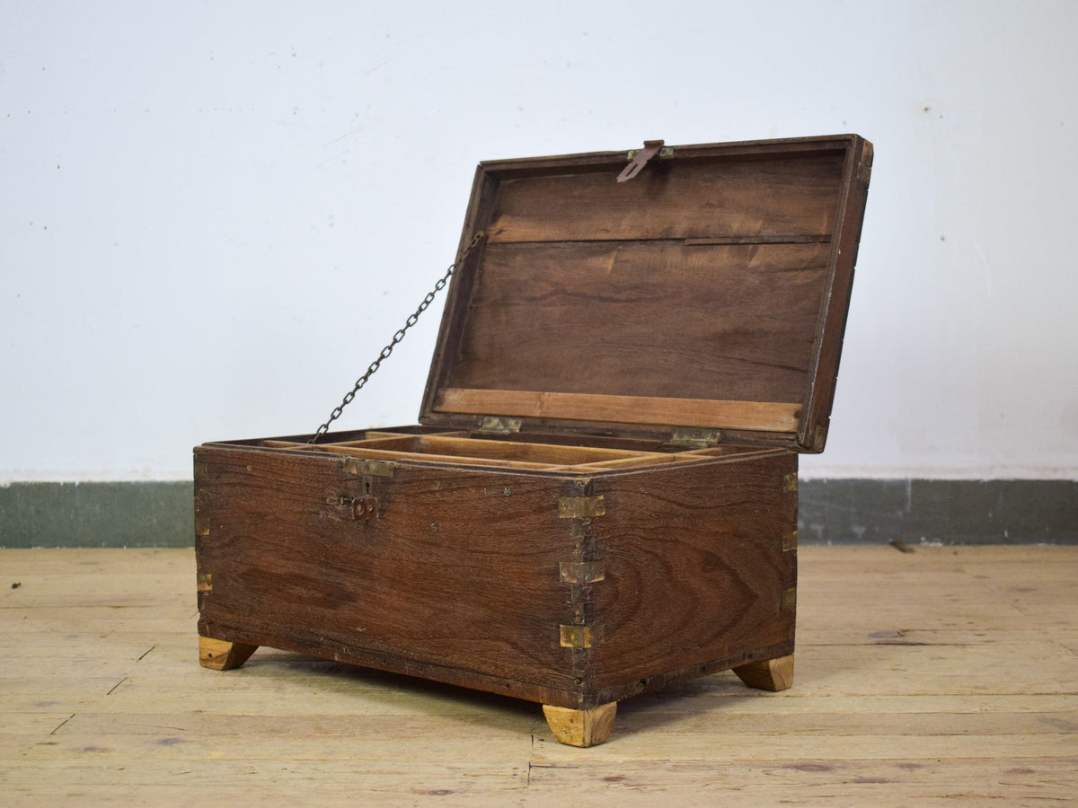 Vintage Rustic Wooden Chest Box