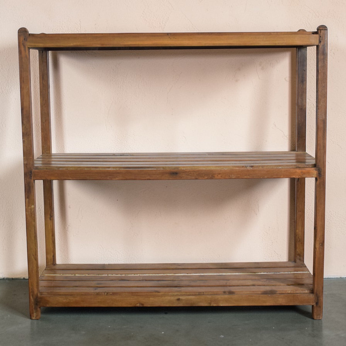 Vintage Wooden Rustic Shelves Shelving Rack Shop Display