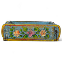 Vintage Indian Hand Painted Wooden Brick Mould Box