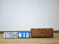 Vintage Rustic Wooden Metal Bound Chest Box
