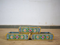 Vintage Indian Hand Painted Wooden Brick Mould Box