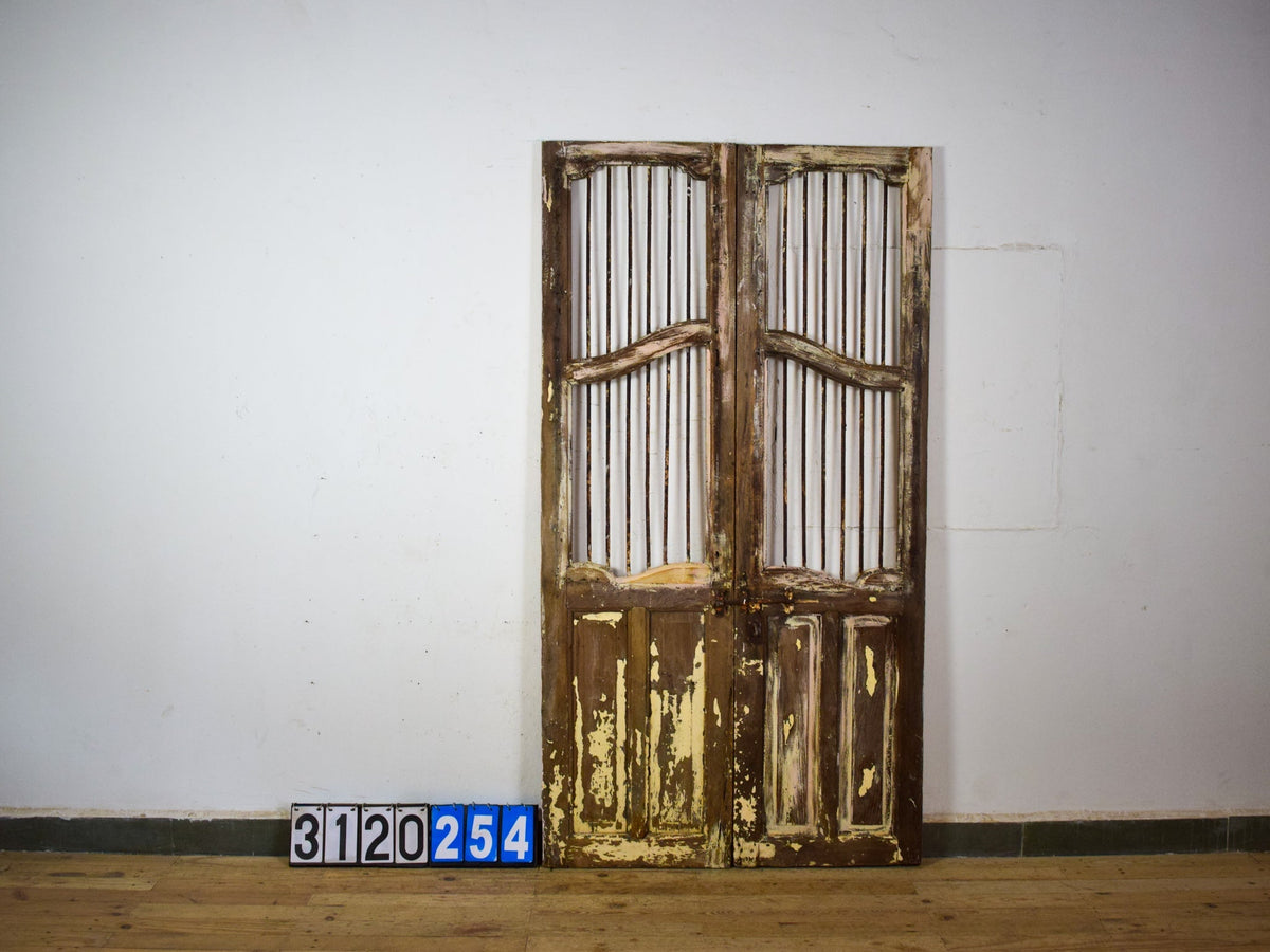 Pair of Antique Vintage Indian Doors Shutters