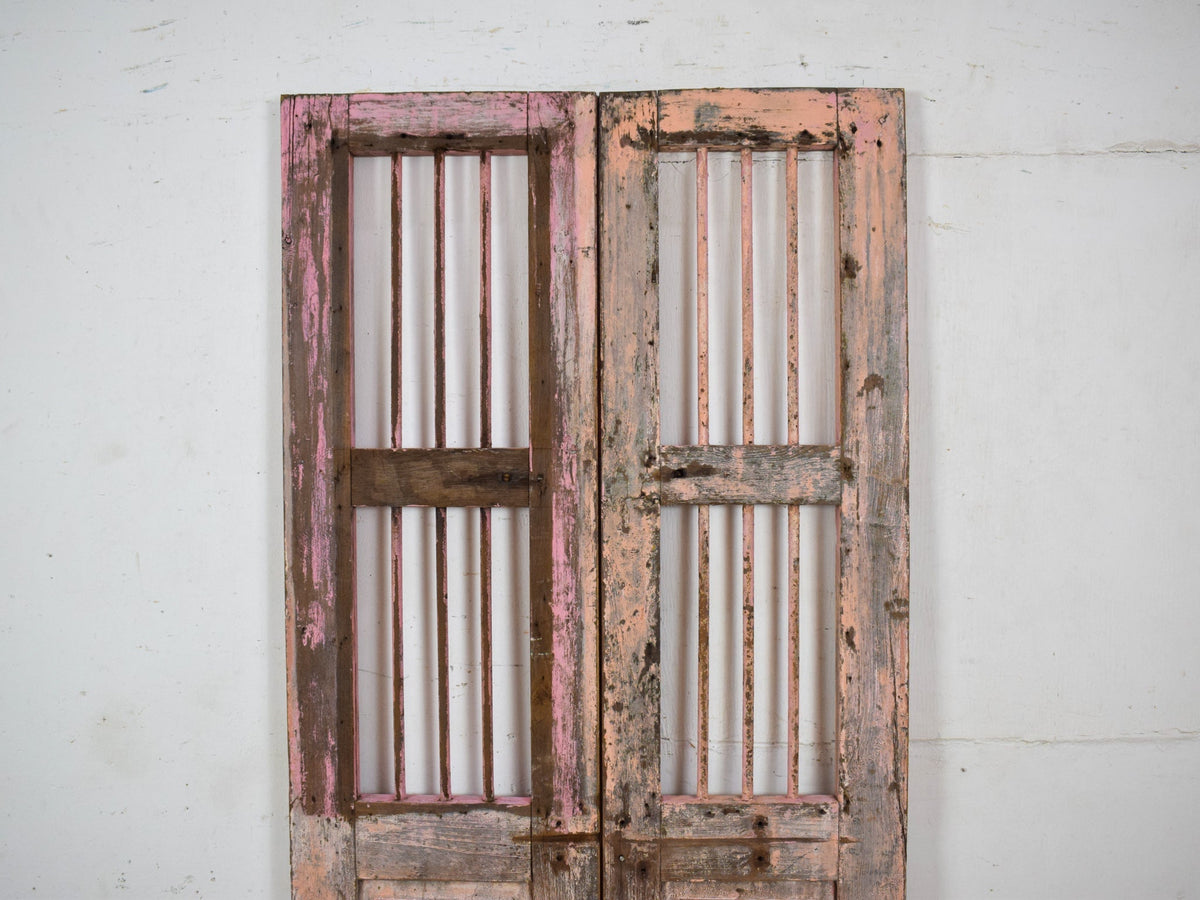Pair of Antique Vintage Indian Doors Shutters