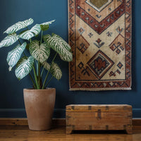 Vintage Rustic Wooden Metal Bound Chest Box