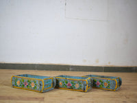 Vintage Indian Hand Painted Wooden Brick Mould Box