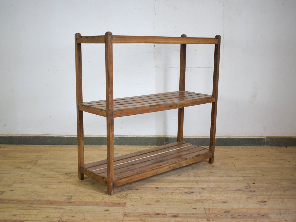 Vintage Wooden Rustic Shelves Shelving Rack Shop Display