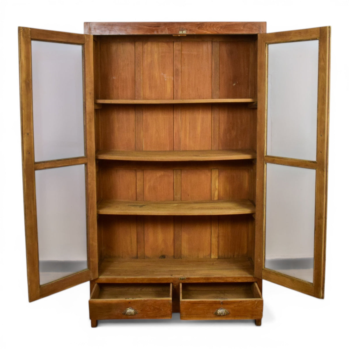 Vintage Rustic Wooden Housekeepers Cupboard Cabinet