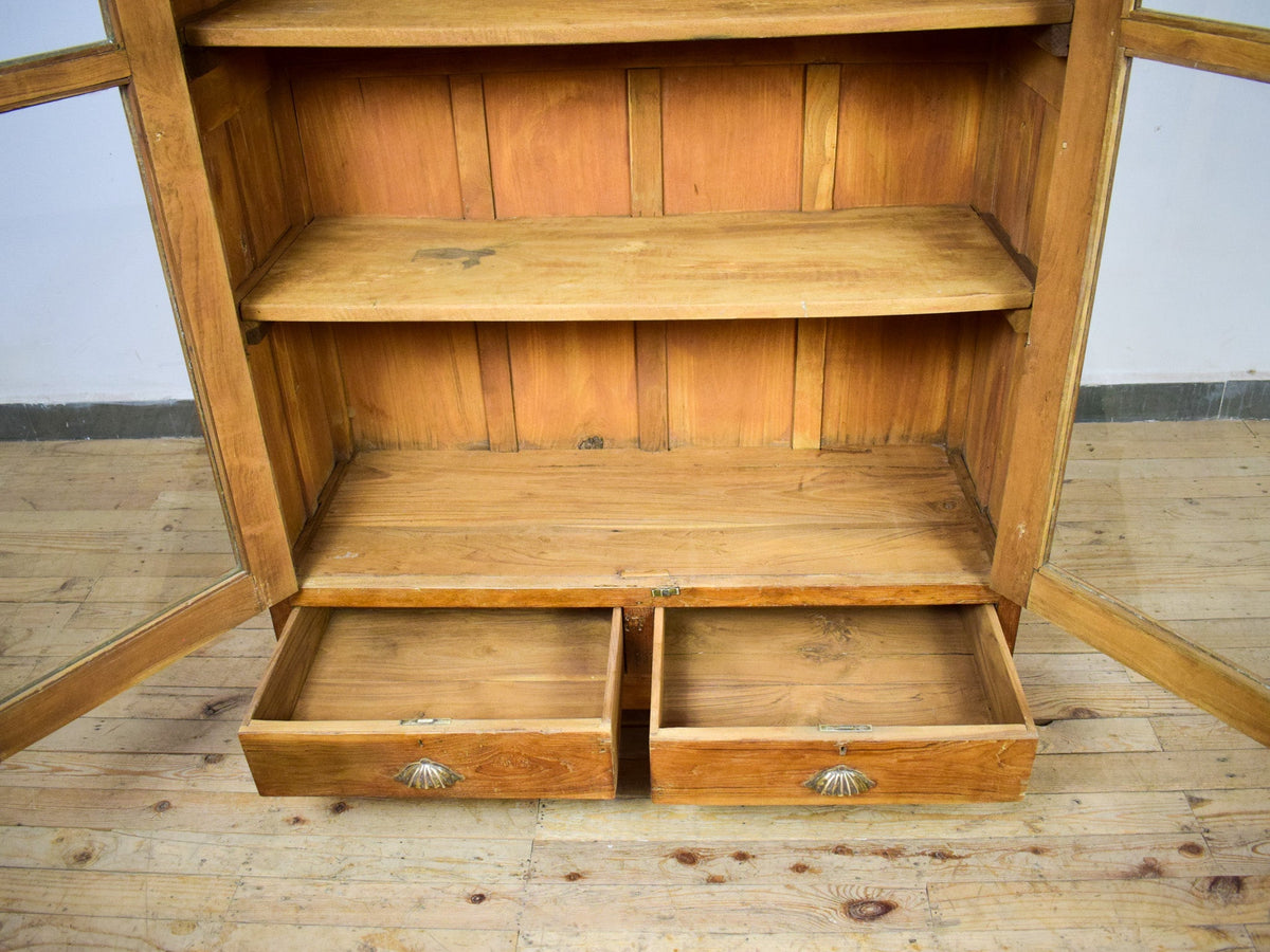 Vintage Rustic Wooden Housekeepers Cupboard Cabinet