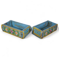 Vintage Indian Hand Painted Wooden Brick Mould Box