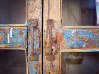 Vintage Worn Painted Rustic Cupboard Cabinet