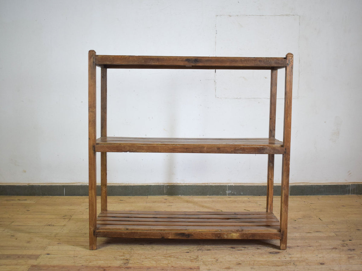 Vintage Wooden Rustic Shelves Shelving Rack Shop Display