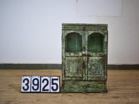 Vintage Worn Painted Rustic Cupboard Cabinet