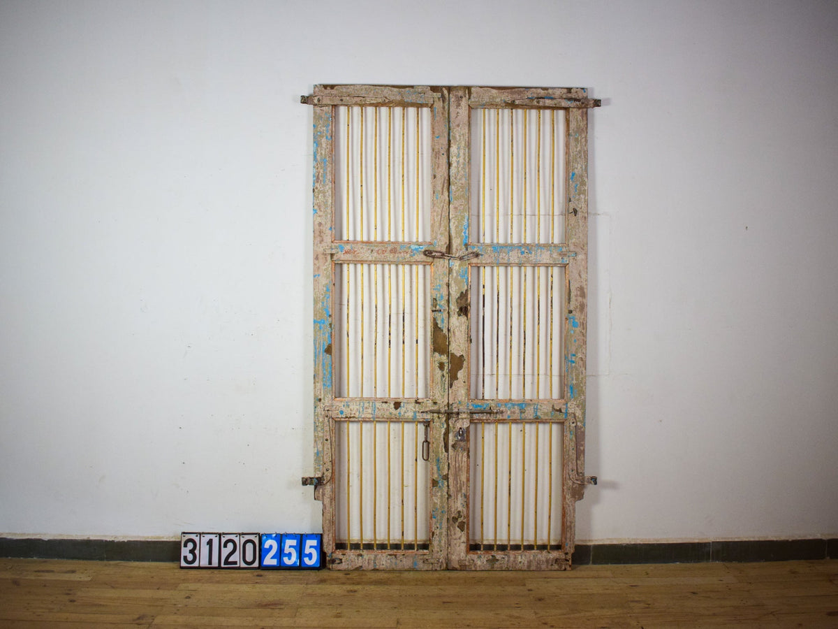 Pair of Antique Vintage Indian Doors Shutters