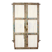 Pair of Antique Vintage Indian Doors Shutters