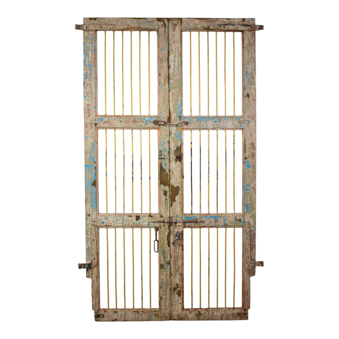 Pair of Antique Vintage Indian Doors Shutters