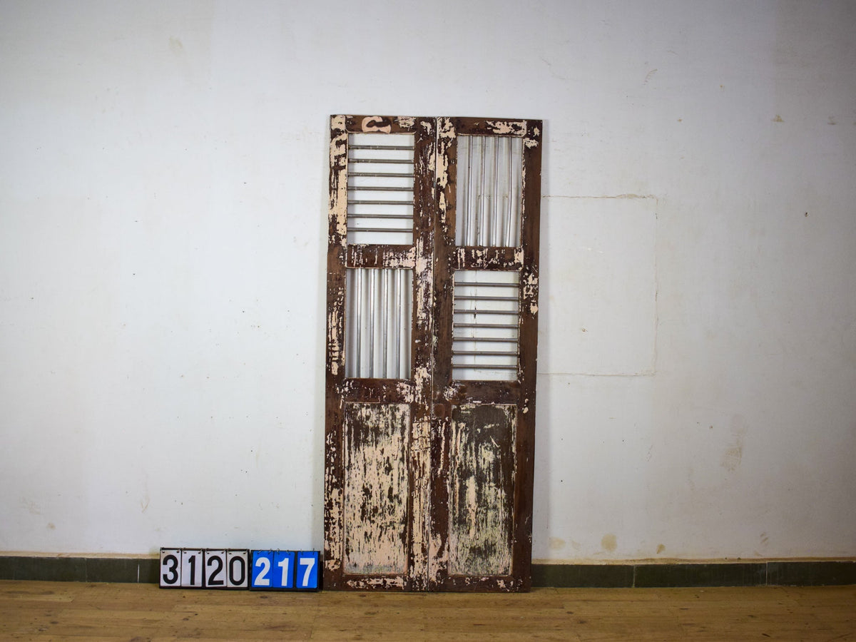 Pair of Antique Vintage Indian Doors Shutters