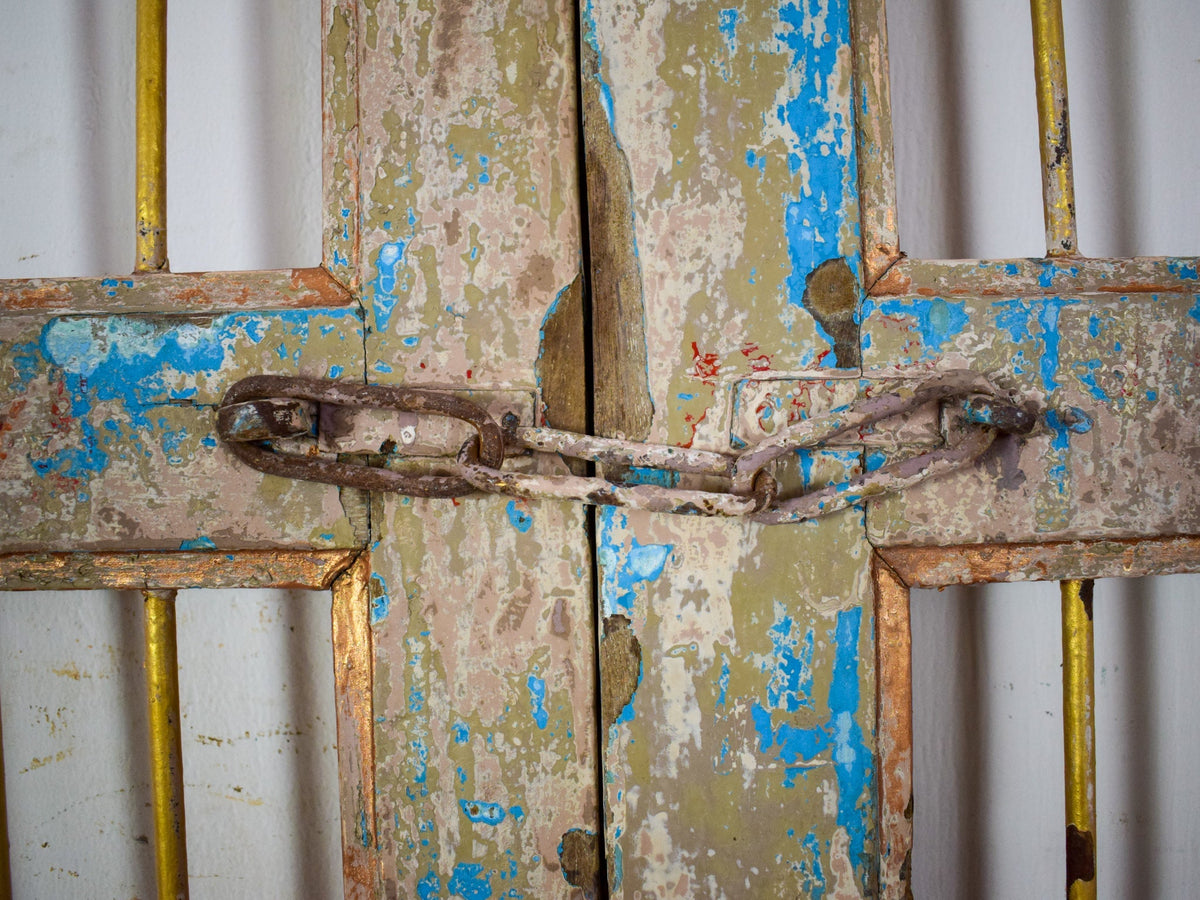Pair of Antique Vintage Indian Doors Shutters