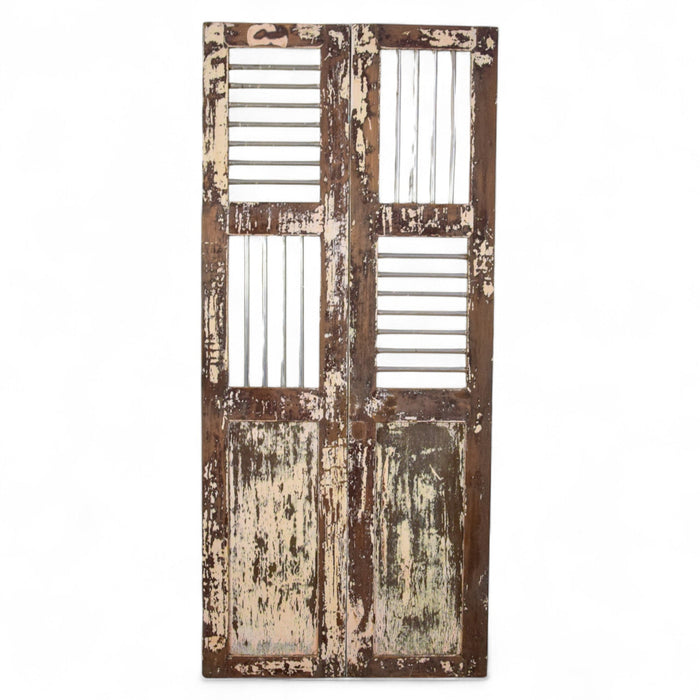 Pair of Antique Vintage Indian Doors Shutters