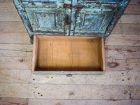 Vintage Worn Painted Rustic Cupboard Cabinet