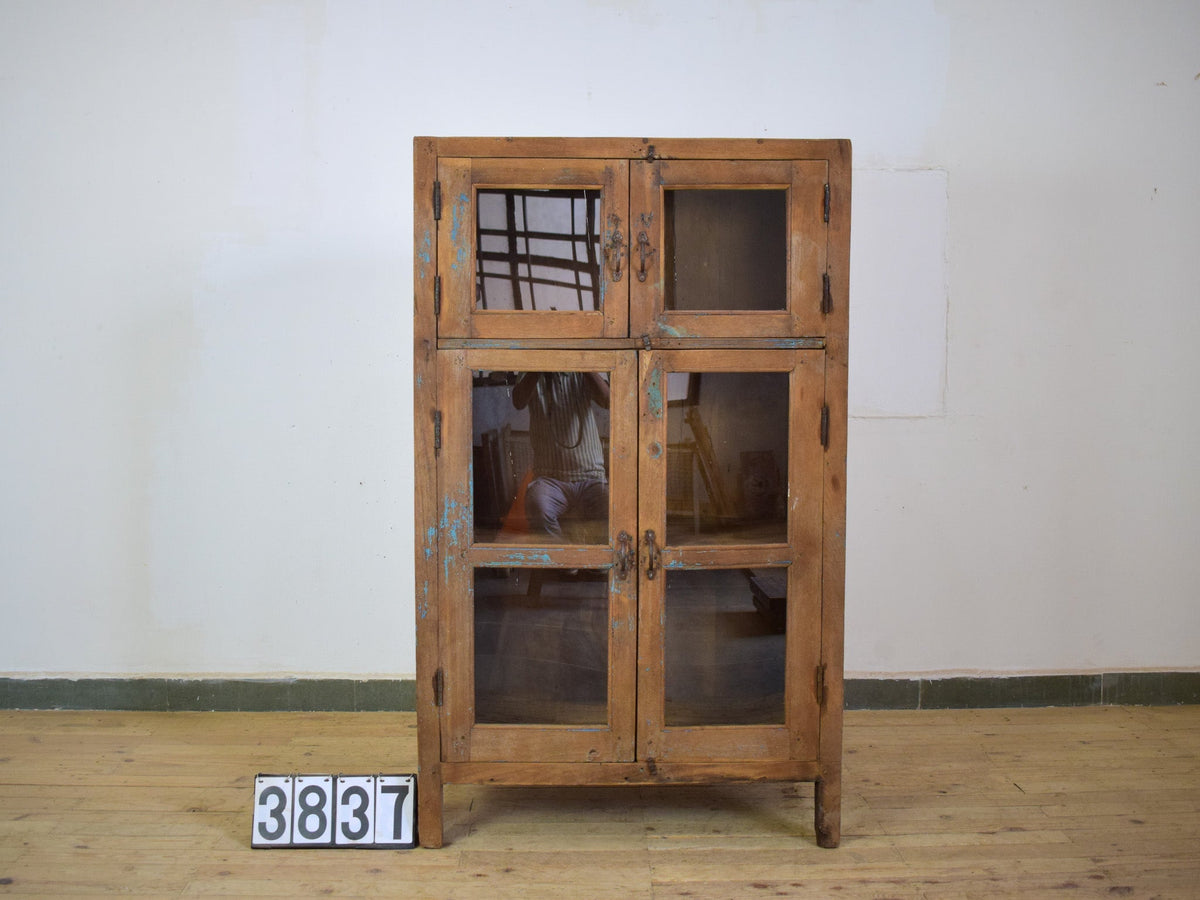 Vintage Rustic Wooden Cupboard Cabinet