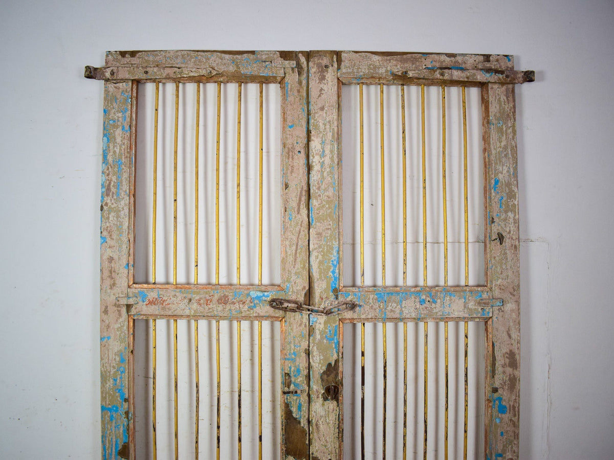 Pair of Antique Vintage Indian Doors Shutters