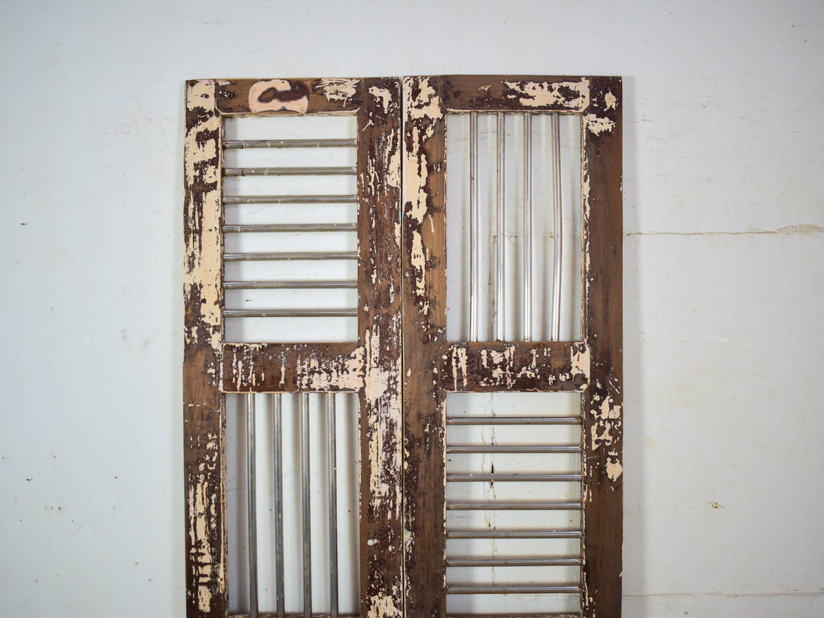 Pair of Antique Vintage Indian Doors Shutters
