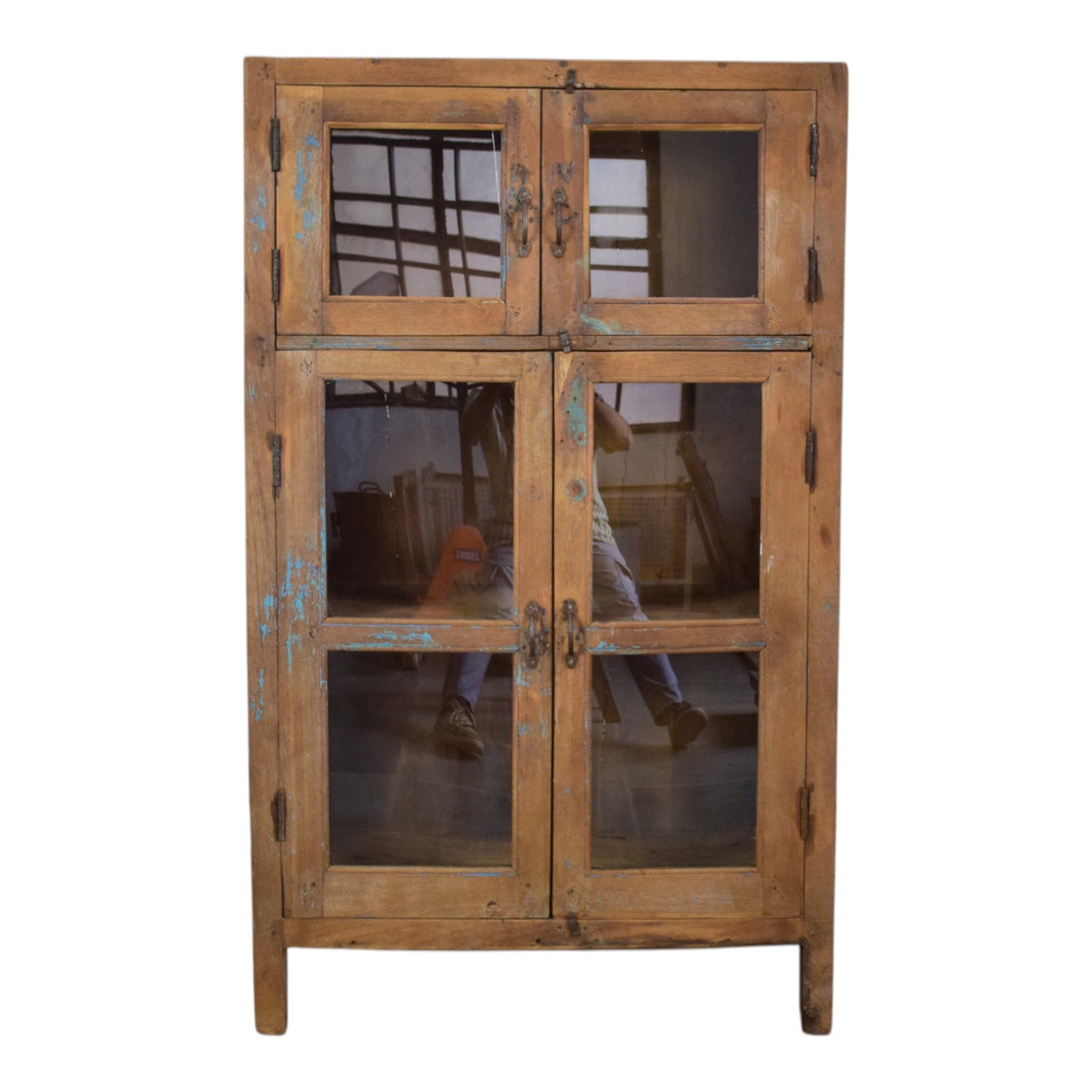 Vintage Rustic Wooden Cupboard Cabinet