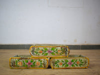 Vintage Indian Hand Painted Wooden Brick Mould Box