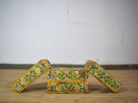 Vintage Indian Hand Painted Wooden Brick Mould Box