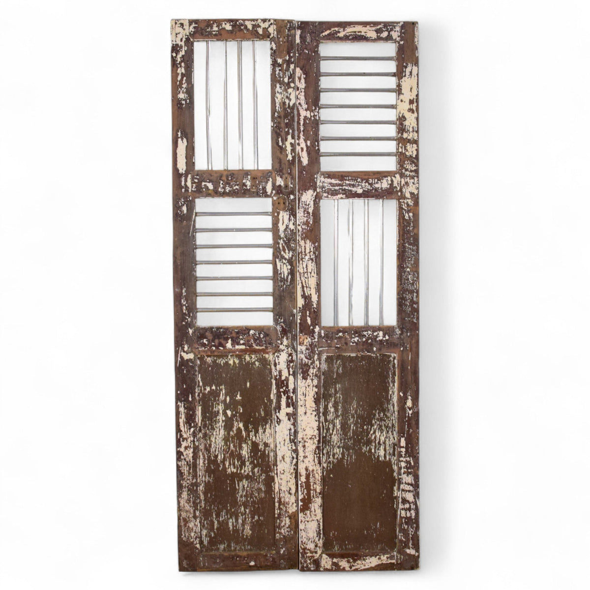 Pair of Antique Vintage Indian Doors Shutters