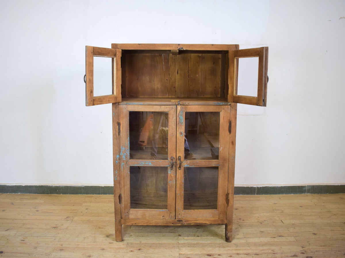 Vintage Rustic Wooden Cupboard Cabinet