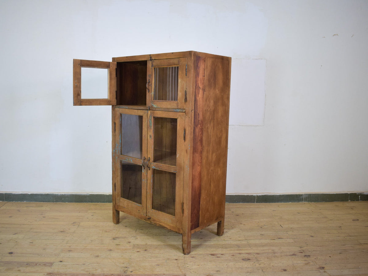 Vintage Rustic Wooden Cupboard Cabinet