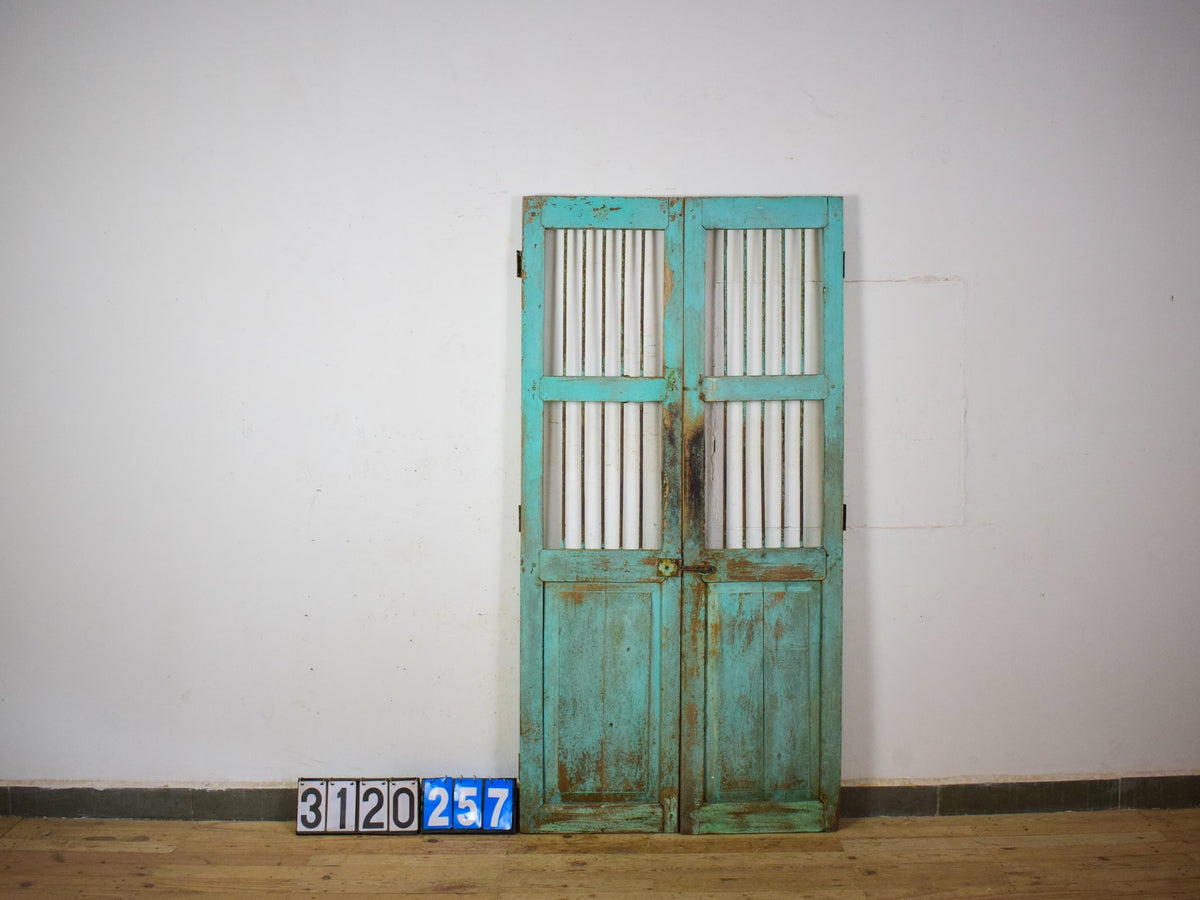 Pair of Antique Vintage Indian Doors Shutters