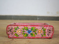 Vintage Indian Hand Painted Wooden Brick Mould Box