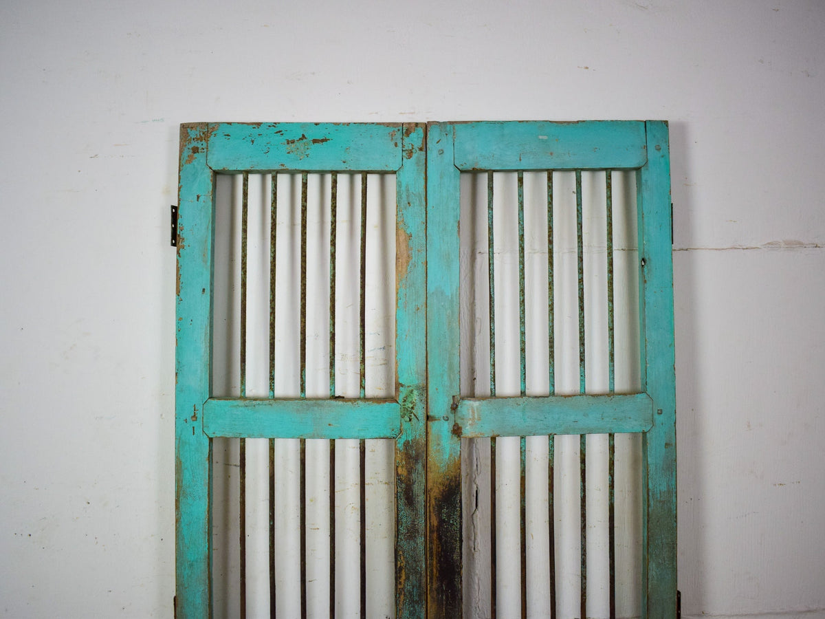 Pair of Antique Vintage Indian Doors Shutters