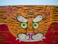 Hand Painted Vintage Chest Trunk Box Tiger