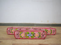Vintage Indian Hand Painted Wooden Brick Mould Box