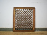Vintage Wooden Iron Metal Indian Jali Window Frame