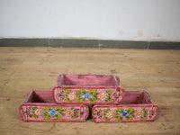 Vintage Indian Hand Painted Wooden Brick Mould Box