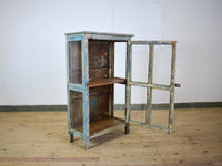 Vintage Worn Painted Rustic Cupboard Cabinet