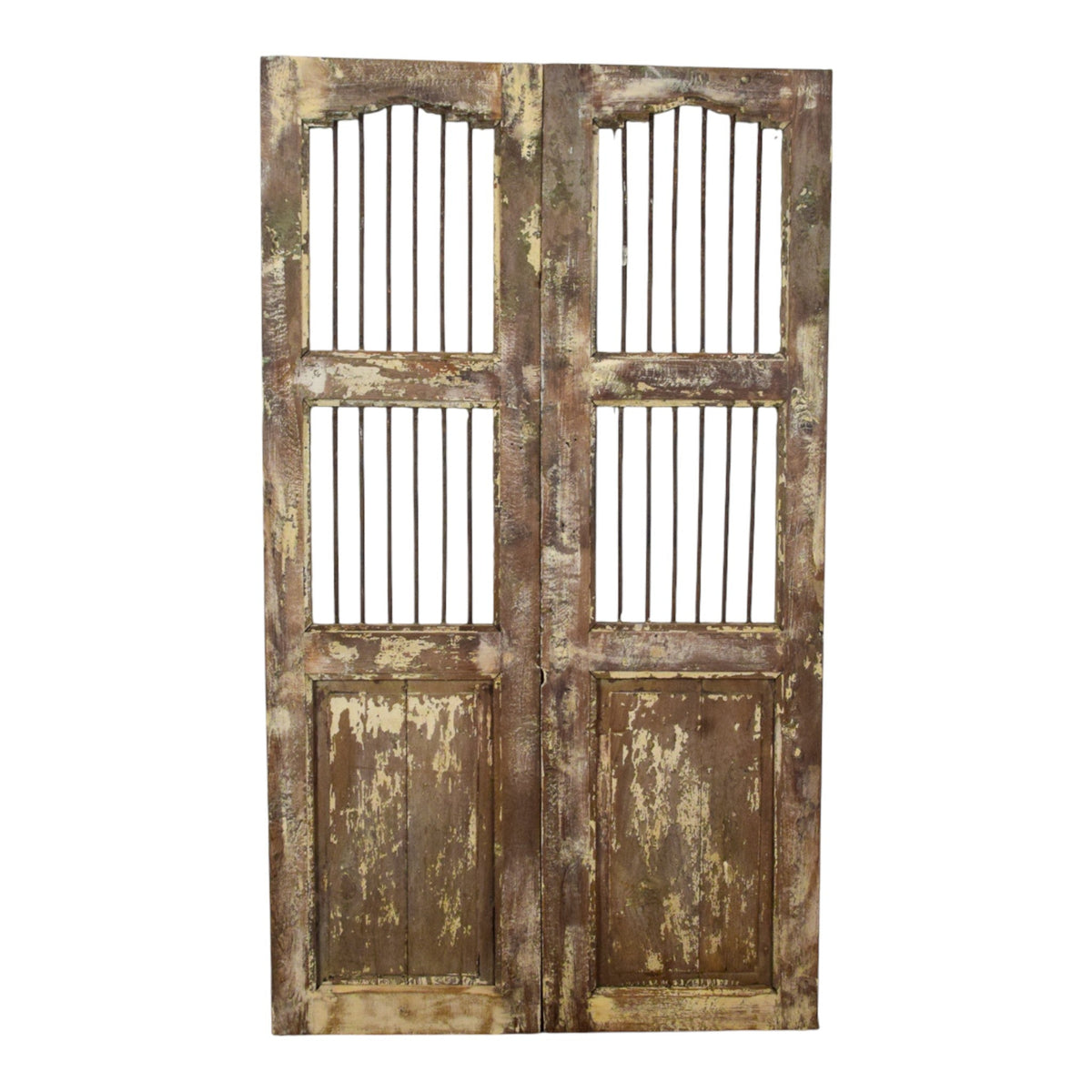 Pair of Antique Vintage Indian Doors Shutters