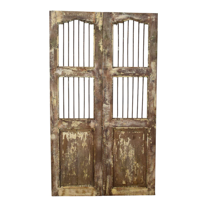 Pair of Antique Vintage Indian Doors Shutters