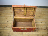 Hand Painted Vintage Chest Trunk Box Tiger