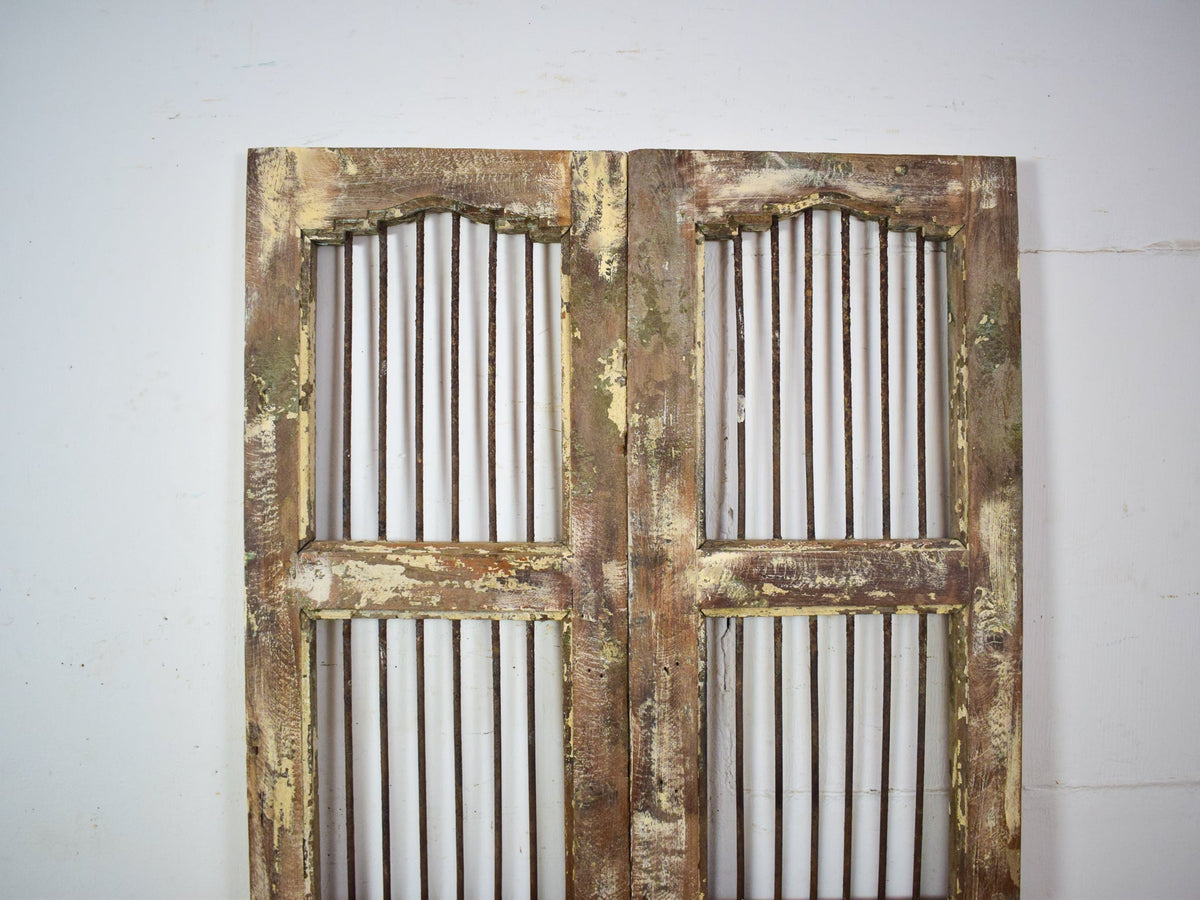 Pair of Antique Vintage Indian Doors Shutters