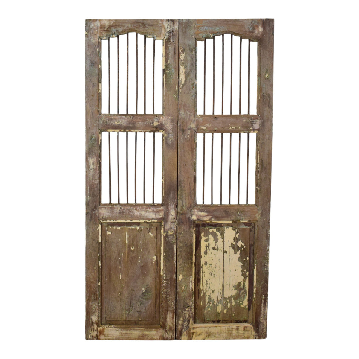 Pair of Antique Vintage Indian Doors Shutters