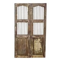 Pair of Antique Vintage Indian Doors Shutters