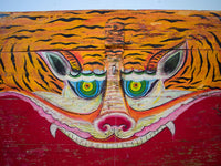 Hand Painted Vintage Chest Trunk Box Tiger