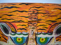 Hand Painted Vintage Chest Trunk Box Tiger